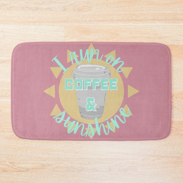 Item preview, I Run On Coffee And Sunshine Great Pastel Fun Slogan designed and sold by TrulyEpoque.