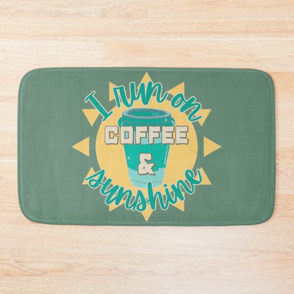 Item preview, I Run On Coffee And Sunshine Fun Pastel Slogan designed and sold by TrulyEpoque.