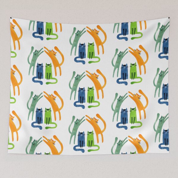 Item preview, Kitty Arch watercolour cat painting designed and sold by KatyClemmans.