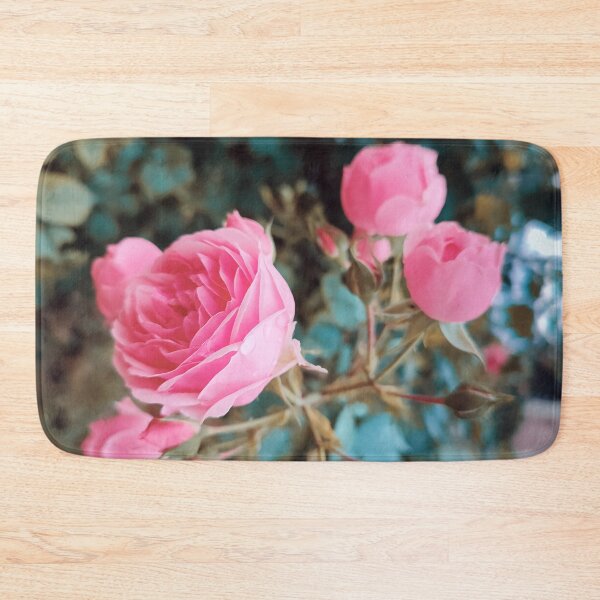 Item preview, Vintage pink wild rose with turquoise leaves designed and sold by Photostacia.