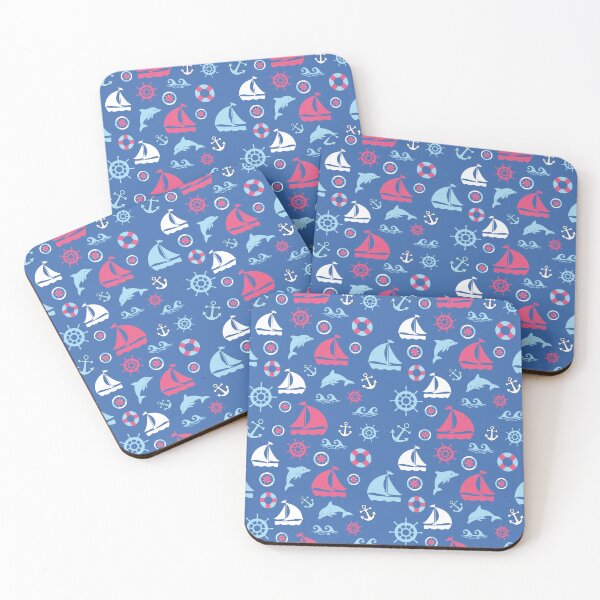 Item preview, Cute Nautical Theme Pattern designed and sold by Forevercreative.