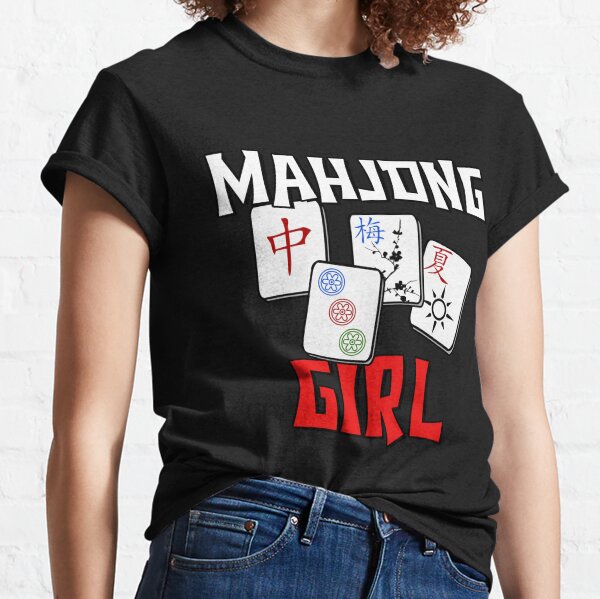 Mahjong Tile Emoji t-shirt Game Dice Tiles Fun Play Rack-BN