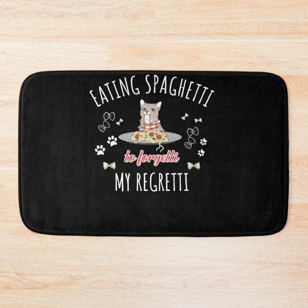 Item preview, Eat Spaghetti To Forgetti Your Regretti Funny Spaghetti Cat designed and sold by ElizabethxJime.