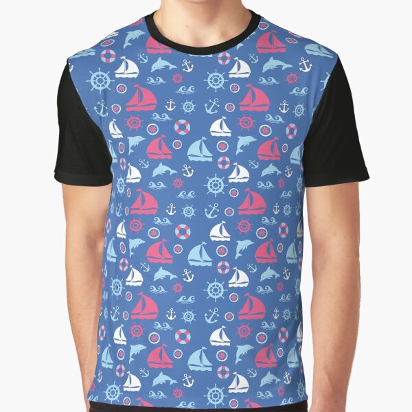 Item preview, Cute Nautical Theme Pattern designed and sold by Forevercreative.