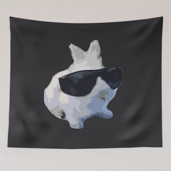 Item preview, Cool White Bunny with Sunglasses Chilling Pet designed and sold by wigobun.