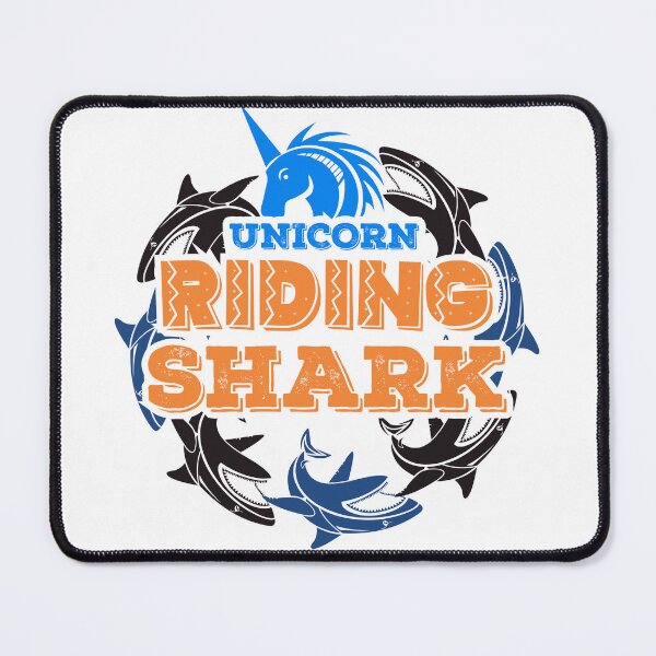 Item preview, Cute Unicorn riding a shark designed and sold by 1000artclothing.