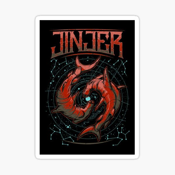Jinjer New Straight Font Logo Vinyl Decal sticker tatiana vlad roman eugene 