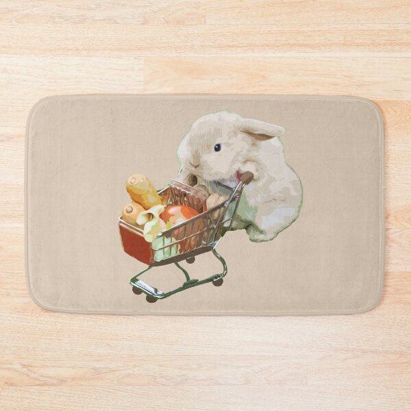 Item preview, Cute American Fuzzy Lop Loves Carrot Vegan Grocery Shopping designed and sold by wigobun.