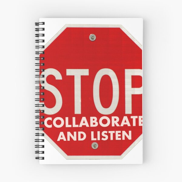 Item preview, Stop Collaborate And Listen Stop Sign 90s designed and sold by BlazeBelushi.