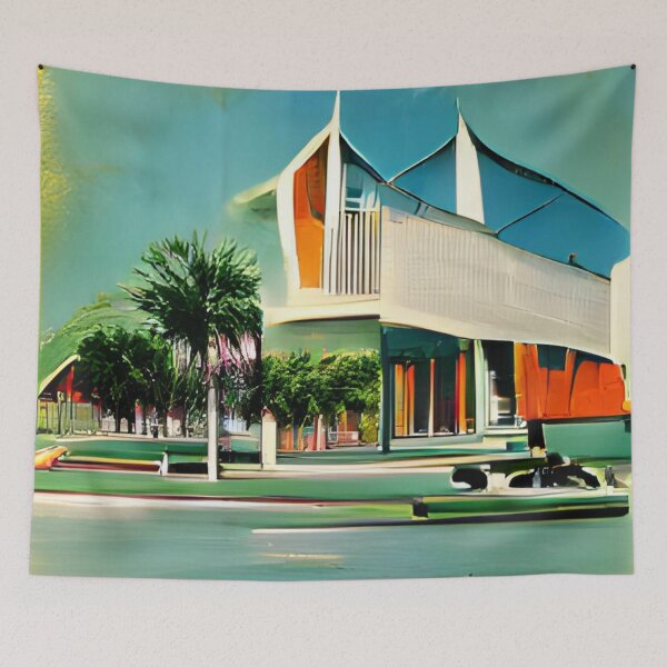 Item preview, St.Pete mid-century rainbow original art designed and sold by Surrealarts727.
