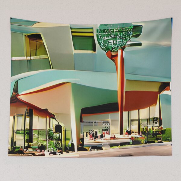 Item preview, St.Pete mid-century rainbow original art designed and sold by Surrealarts727.