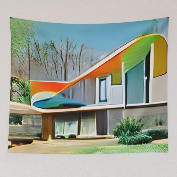 Item preview, St.Pete mid-century rainbow original art designed and sold by Surrealarts727.