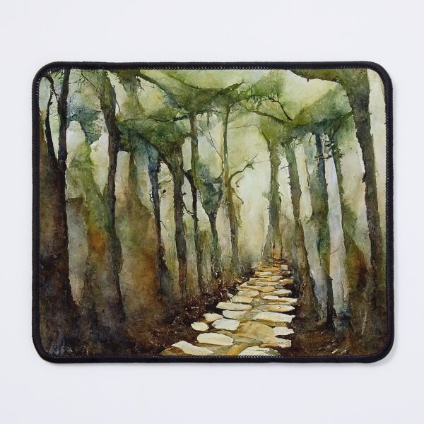 Item preview, Watercolor Trees and Path Through the Forest designed and sold by AstroGenerative.