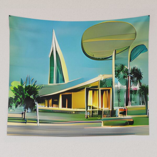 Item preview, St.Pete mid-century rainbow original art designed and sold by Surrealarts727.