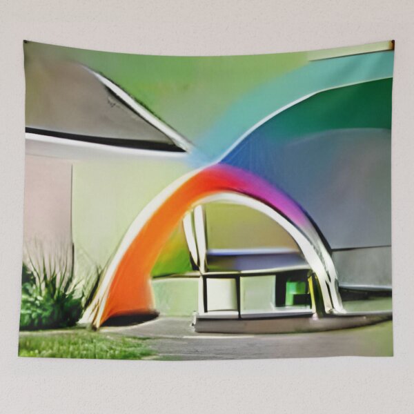Item preview, St.Pete mid-century rainbow original art designed and sold by Surrealarts727.