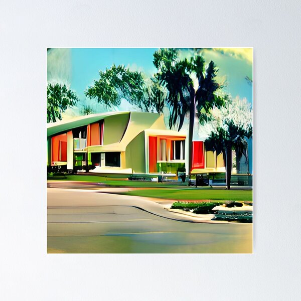 Item preview, St.Pete mid-century rainbow original art designed and sold by Surrealarts727.
