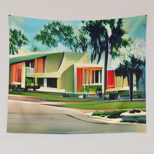 Item preview, St.Pete mid-century rainbow original art designed and sold by Surrealarts727.