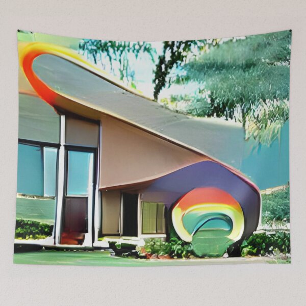 Item preview, St.Pete mid-century rainbow original art designed and sold by Surrealarts727.