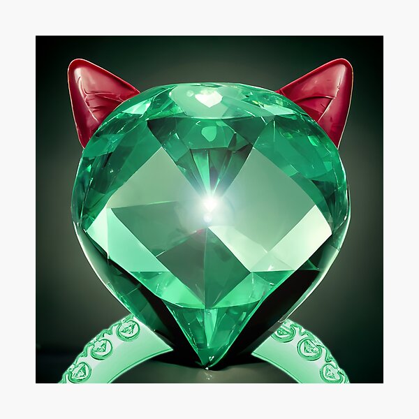 Emerald Watercolor Gem Art Print by WillowHeath