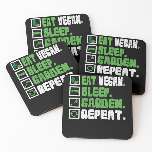 Artikelvorschau, Eat Vegan Sleep Garden Wiederholen entworfen und verkauft von Wildchagapicker.