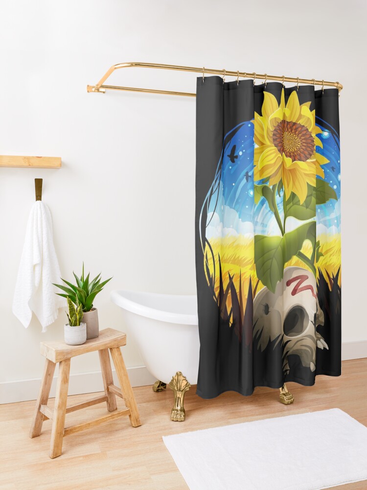 Alternate view of Stand With Ukraine Shower Curtain