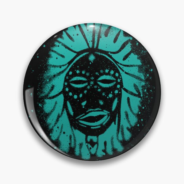 Item preview, Primal face in Teal Green designed and sold by Anomalypark.