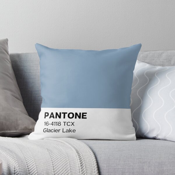 Pantone Glacier Lake Throw Pillow