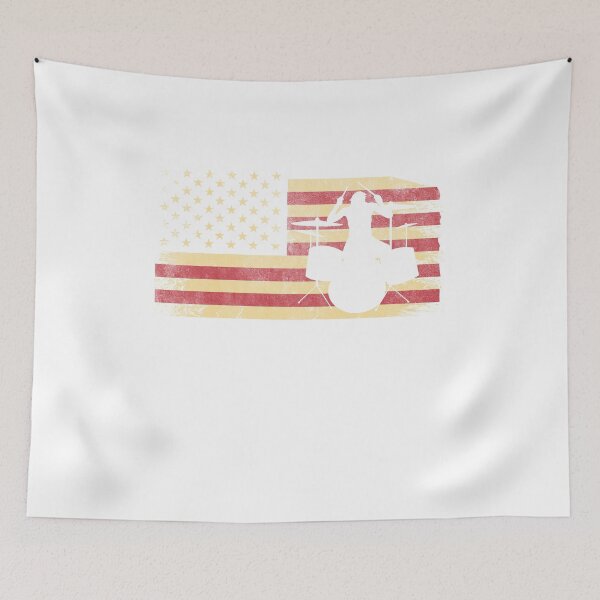 Item preview, Schlagzeug Drummer Vintage Sunset USA Flag designed and sold by Wildchagapicker.