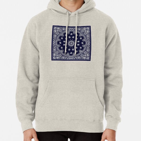 navy blue bandana hoodie