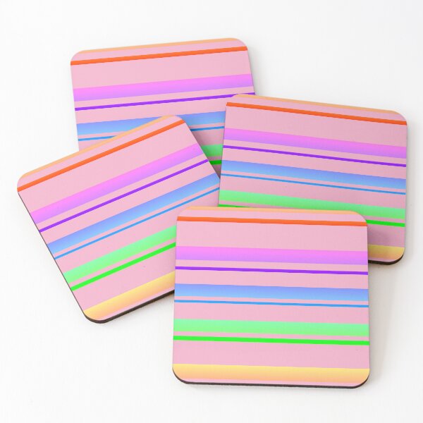 Item preview, Pink multicolor striped | dusty rose multicolor stripes designed and sold by lausn.