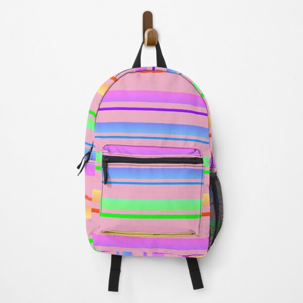 Item preview, Pink multicolor striped | dusty rose multicolor stripes designed and sold by lausn.