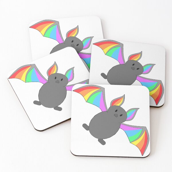 Item preview, Rainbow bat designed and sold by Cthulhu loves crafts.