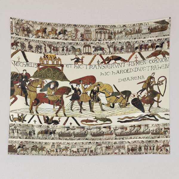 Item preview, THE BAYEUX TAPESTRY William at Mont Saint-Michel ,Harold Rescuing Knights from Quicksand designed and sold by BulganLumini.