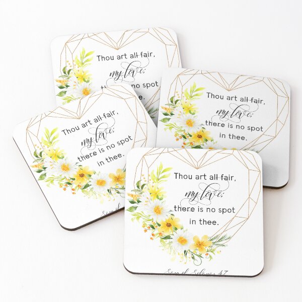 Item preview, Song Of Solomon 4:7 Scripture, Floral Bible Verse, Song Of Songs, Bible Verse For Women designed and sold by Dzhenka-Balimez.