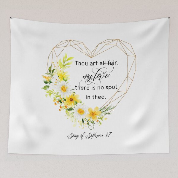 Item preview, Song Of Solomon 4:7 Scripture, Floral Bible Verse, Song Of Songs, Bible Verse For Women designed and sold by Dzhenka-Balimez.