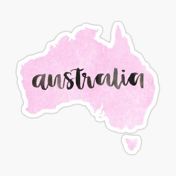 Australia Country Watercolor Sticker