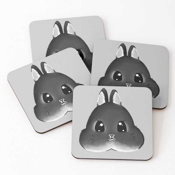 Item preview, Black Chubby Rabbit Sean Head  designed and sold by bunniesmee.
