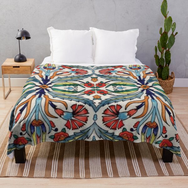Item preview, decorative colored floral turkish ottoman moroccan pattern designed and sold by ErhanArt.