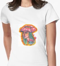 Mushroom Cap Women's Fitted T-Shirt