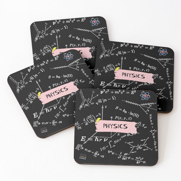 Item preview, Physics equations and diagrams dark version designed and sold by NoetherSym.