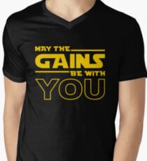 Möge die Gewinne mit dir sein T-Shirt mit V-Ausschnitt