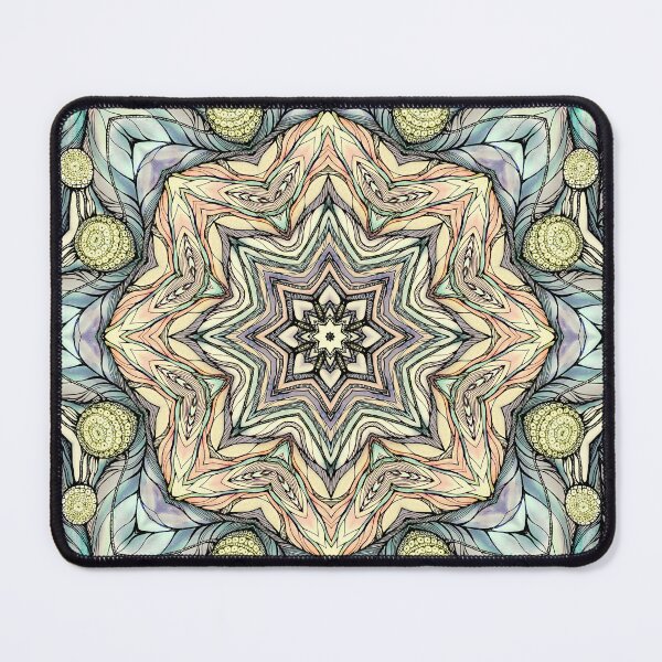 Item preview, Light green flowers mandala designed and sold by MandalaFlowerArt.