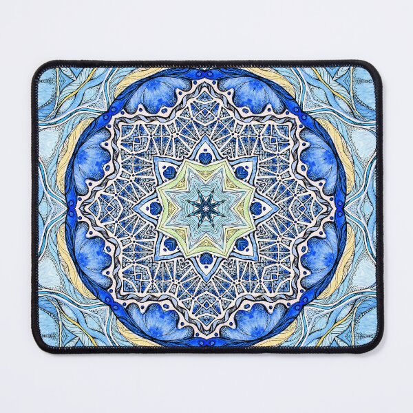 Item preview, Blue ice Mandala designed and sold by MandalaFlowerArt.