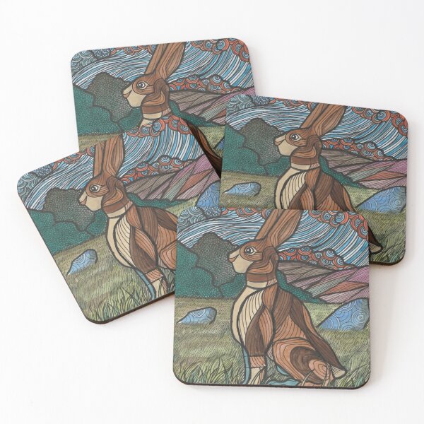 Item preview, Hare. Pen, acrylic ink on 17x23cm paper. designed and sold by crowleyronan123.