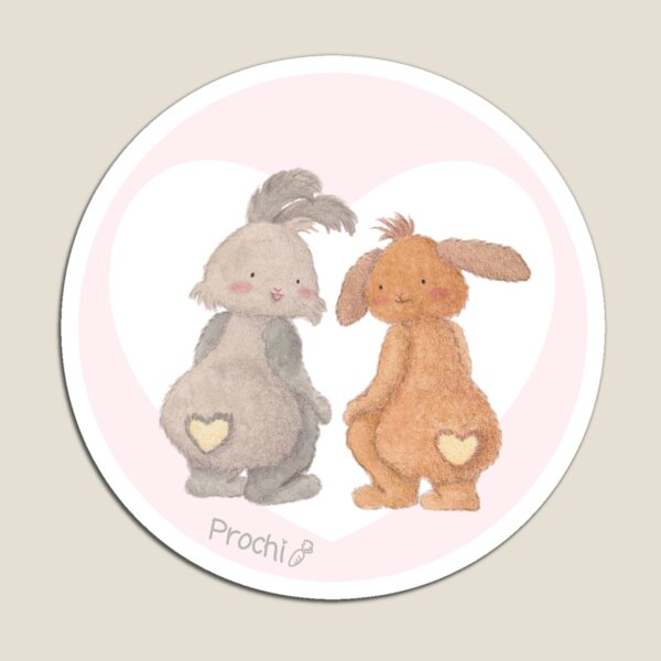 Item preview, Prochi Bunnies - Alphabet Letter - Heart (Pink) designed and sold by prochibunnies.