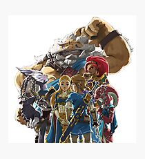 The Legend of Zelda - Breath of the Wild - Champions' Artwork - Link and Zelda Photographic Print