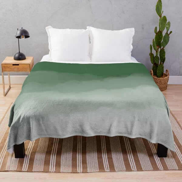 Aperçu de l'œuvre Hunter Green Aquarelle Ombre (vert chasseur/blanc) créée et vendue par Design Minds Boutique.