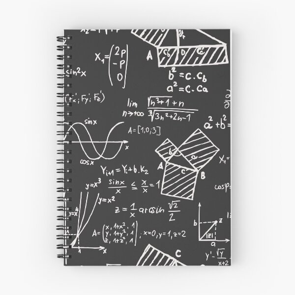 Aperçu de l'œuvre Problèmes mathématiques sur papier millimétré foncé créée et vendue par the-Nerdlings.