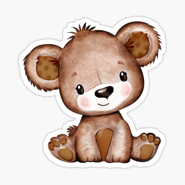 Cute Girl Teddy Bear Sticker for Sale by mynorzs