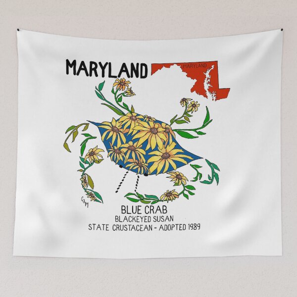 Item preview, Maryland - Blue Crab - Blackeyed Susan - State Symbols designed and sold by Colleen Macomber.